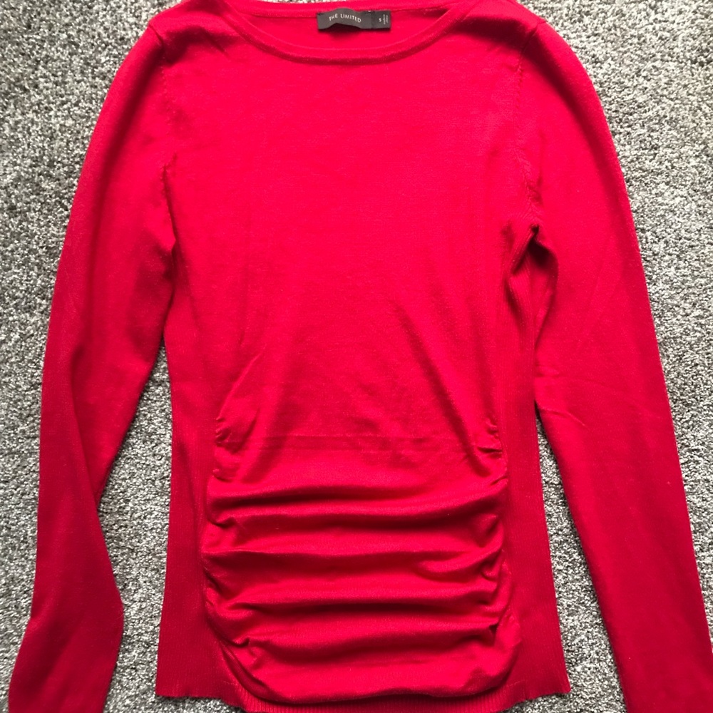 The Limited Lightweight Ruched Sweater - size small
